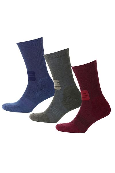 THERMOFORM Unisex Active Socks - 3 Pack Claret Red, Khaki, Navy Blue
