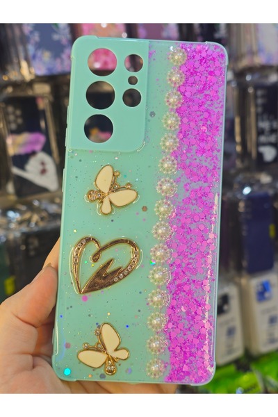 TNP TECH Samsung Galaxy S 21 ULTRA  Uyumlu Kılıf Kabartmalı 3D Hologram Silik...