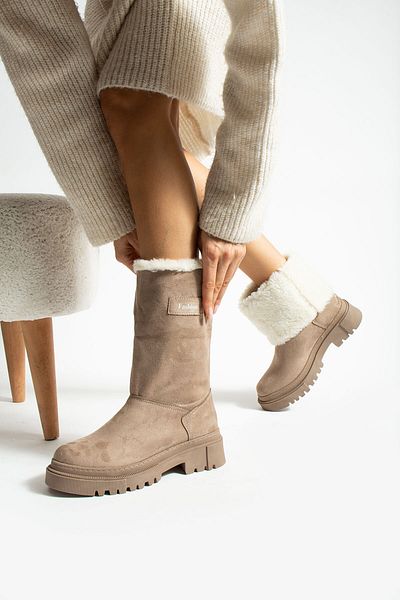 Ayax Γυναικείες μπότες Mink Suede Fur