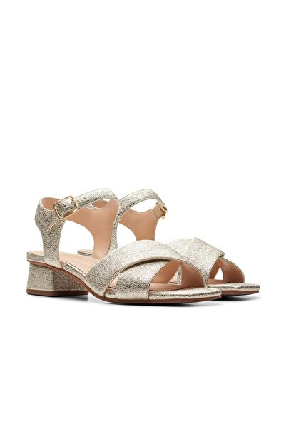 CLARKS Gold-colored Genuine leather Sandals For Womens