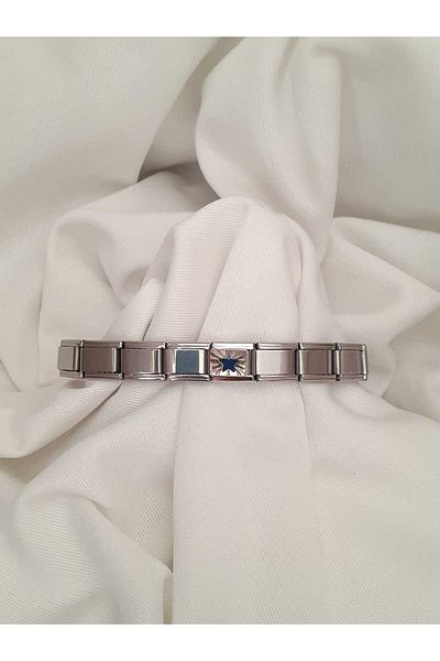 bijoux uniques Steel Star Italian Charm Bracelet