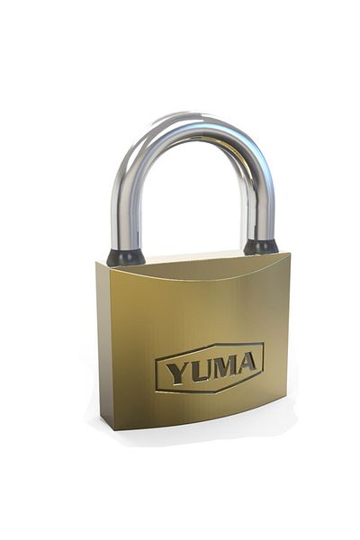 BT Teknik Yellow Coated Cast Short Padlock 63mm