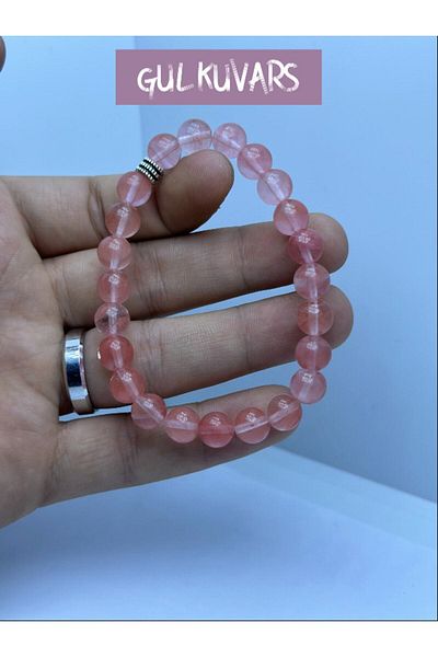 grs oyuncak Natural Rose Quartz Stone 8mm Bracelet 1 Piece