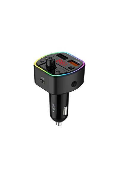 Linktech GP14 Premium PD 38W Üç Girişli 5.0 Bluetooth FM Transmitter uyumlu