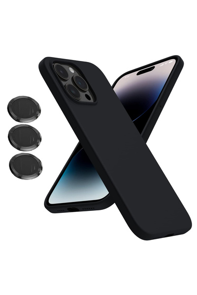Deilmi iPhone 14 Pro Max Kılıf Kamera Lensli Lansman Silikon Kapak