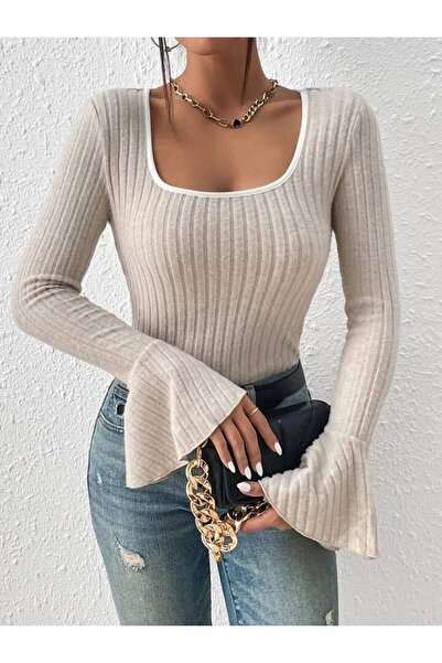 RESSHO KARE YAKA İSPANYOL KOL BLUZ