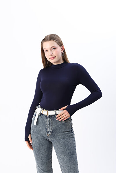 ziend fashion Жіночий синій новий сезон напівголовний напіврибальський комір ...