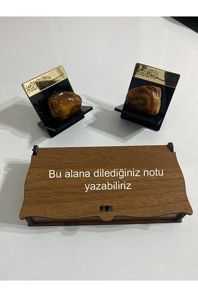 MODAT Black-Gold Dates Set of 6 with Special Wooden Box as a Gift