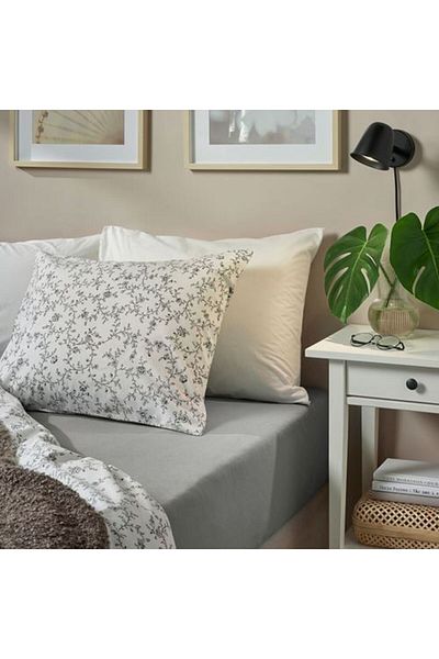 IKEA Varvial, Sheet with Elastic, Light Gray, 140X200 cm