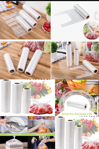 Özkan Ambalaj Temizlik 600 Pieces Each Size - 3 Roll Clear Bread Manav Refrigerator Bags