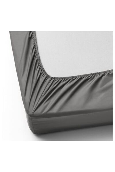 IKEA - Ullvide, Fitted Sheet, Gray, 180X200 cm