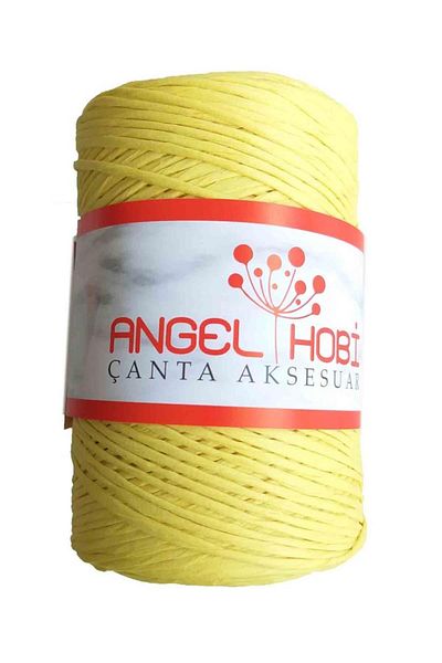 Nusrat Bilişim Yellow Raffia Twisted Bag Accessory - No:19