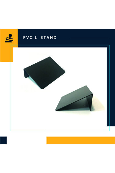DamgaMarket Pvc Büyük L Kara Tahta Stand 10x10 Cm , Pastane,fırın,büfe,parti Masa Stand, Yazması Kolay