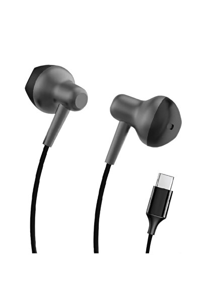 Linktech H678 Premium Metal Süper Bas Kulak İçi Type-C Uyumlu Kablolu Kulaklık
