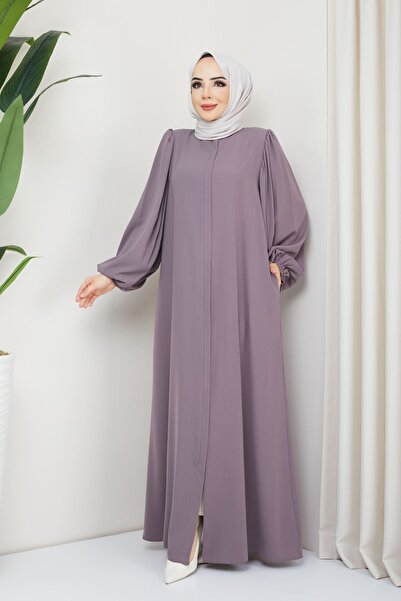 Zeynep Tesettür Ebrar Model Abaya - Lila
