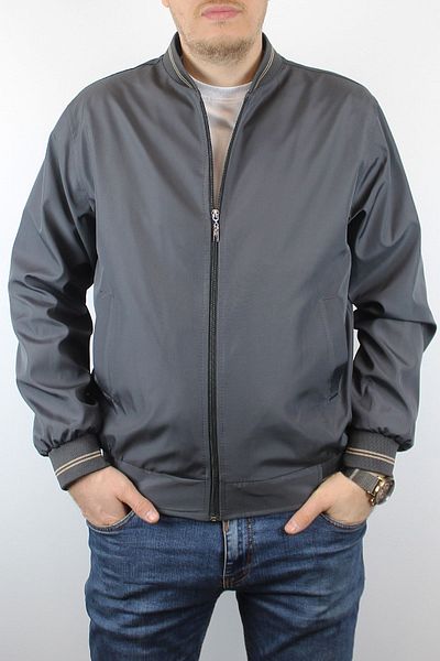 TANİŞ GİYİM Men's Classic Collarless Seasonal Spring Bonded Light Gray Coat