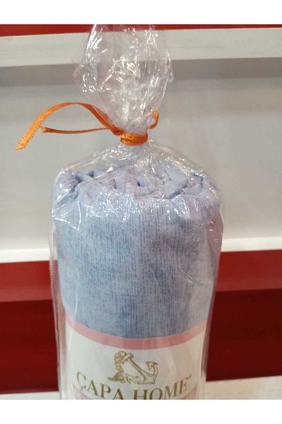 Çapa Home طقم ملاءات قطنية سادة مزدوجة كبيرة جدًا مع غطاء وسادة مطاطي مقاس 180 × 200 + 30