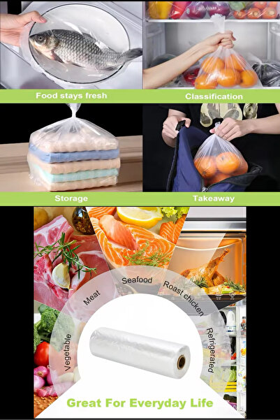 Özkan Ambalaj Temizlik 3 Rulo 600 Adet Her Boy 200 Adet Market Ekmek Manav Buzdolabı Poşeti Şeffaf Küçük-Orta-Büyük Boy