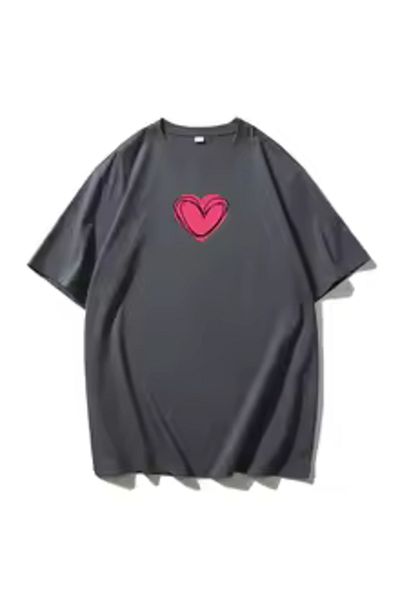 Boi Tricou Minimal Heart Design pentru femei