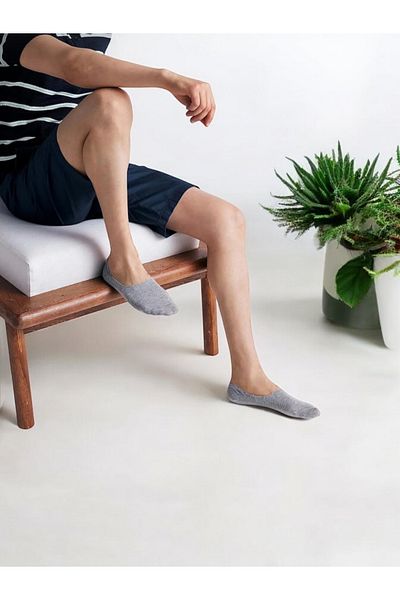 Marlin Women's Men's Plain Pattern 6-Piece Cotton Ballerina Socks