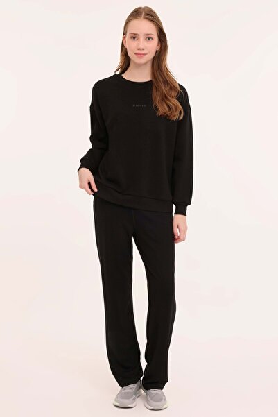 Lotto W-gıove C Neck Swt 4pr Μαύρο γυναικείο φούτερ