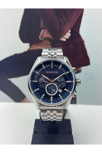 Quantum Steel Sports Men's Wristwatch 10 Atm Waterproof