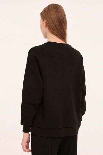 Lotto W-Gıove C Neck Swt 4Pr Black Women's Sweatshirt