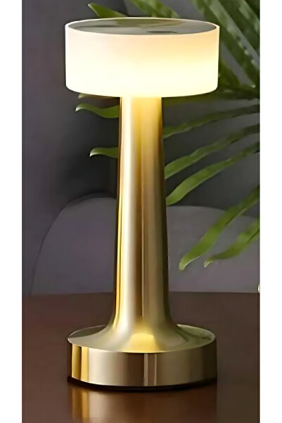 Kacar Home Gold 3 Renk Aydınlatmalı Şarjlı Dokunmatik Ofis Masa Lambası Lüks Göz Yormayan Masa Lambası Cata