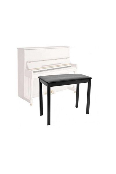 MEDELİ Black Dante Piano Stool - Wooden Legs