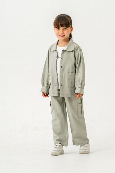 HAUSEkids 6-9 Years Miami Cotto Girl's 3-Piece Set - Khaki