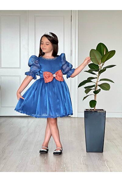 Bisahane Синя вечірня сукня для дівчини