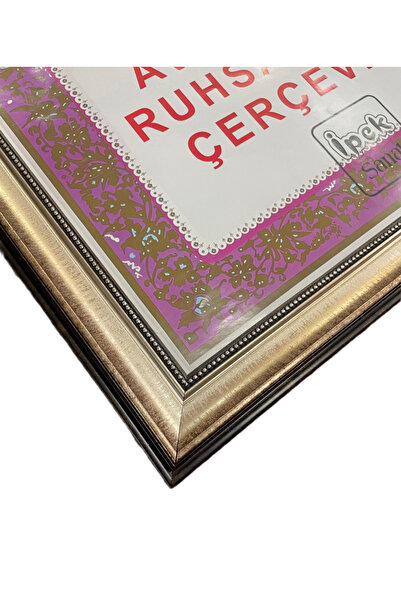 İpek Sanatsal Antik Gümüş Renkli Avukatlık Ruhsatname Çerçevesi - Hakiki Caml...