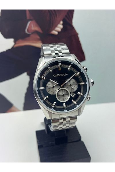 Quantum Steel Sports Men's Wristwatch 10 Atm Waterproof