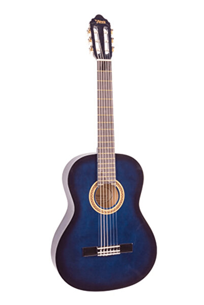 VALENCIA VC102TBUS Klasik Gitar Sap Çelikli 1/2 Mavi Sunburst