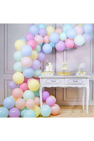 Parti Dükkanım Balloon Chain - Mixed Macaron 100 Pieces