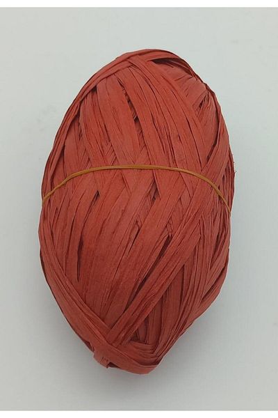 Nusrat Bilişim Dark Red Wrapped Raffia Bag Accessory
