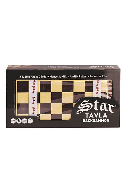 Star Oyun Aletleri 1021798 Star Antique Walnut Backgammon Set -Backgammon