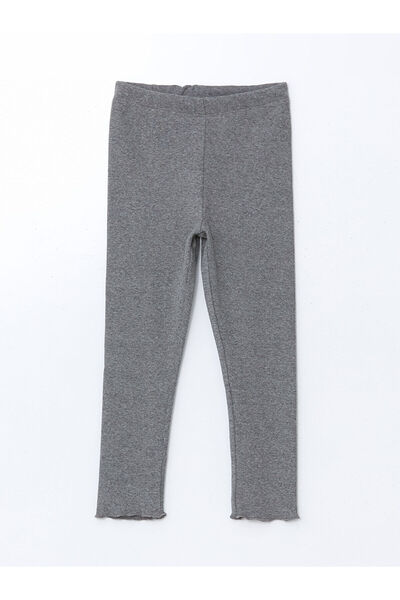 LC Waikiki LCW Kids Antrasit Beli Lastikli Kız Çocuk Basic Tayt