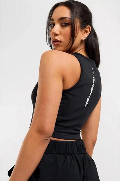 Nike Nsw Tank Top Gls  Dar Kesim Kadın Crop Siyah Tişört