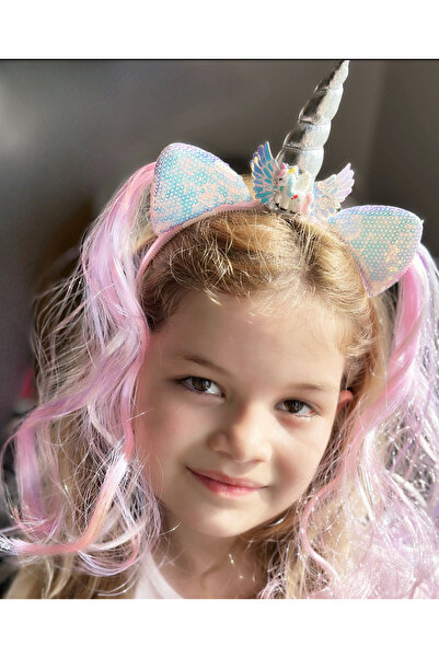 Queen Nelly Păpușă Lol, coafură roz, coadă de unicorn, urechi strălucitoare, ...