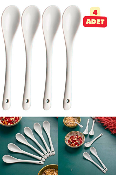 Vekorr Porselene Beyaz Yemek Baharat Kaşığı Bal Şeker Reçel Servis Kullanımı ...