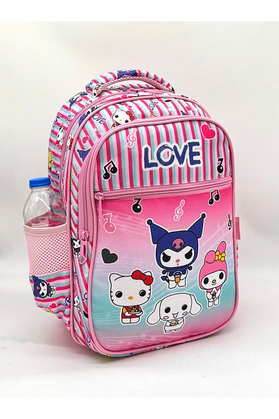 Bevitton First School Bag - Set of 2, Character Pattern, Colorful Fuchsia, Girls' Set