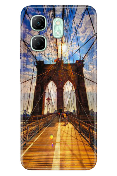 senada Infinix Hot 50I - Smart 9 Case Patterned Tpu Silicone Walking Bridge