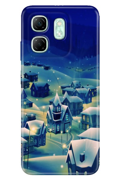 senada Infinix Hot 50I - Smart 9 Case Patterned Tpu Silicone Cold Village