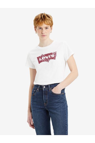 Levi's LSE The Perfect γυναικείο λευκό μπλουζάκι - A2086-0333