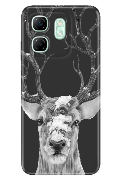 senada Infinix Hot 50I - Smart 9 Case Patterned Tpu Silicone Reindeer