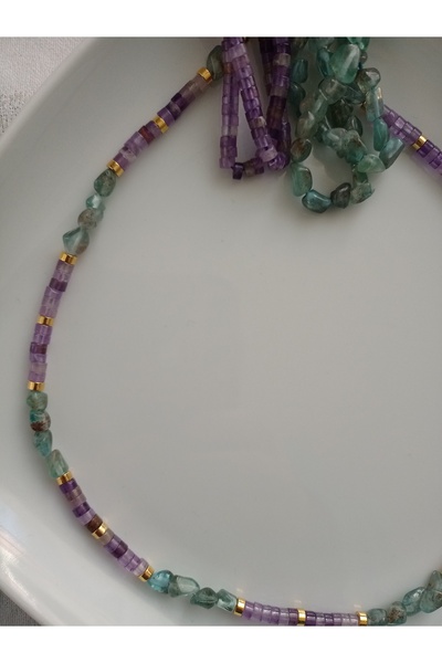 Mudita Tasarım Silindir ametist , AA kalite amorf neon Apatit tasarım kolye