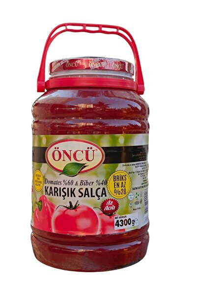 Öncü Yeni Karışık Salça Domates Biber 4300gr (DOMATES %60 & BİBER %40)