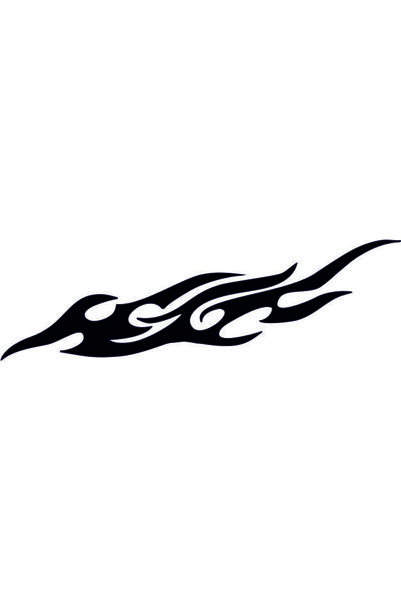 Generic Brand Flame Striped Sticker