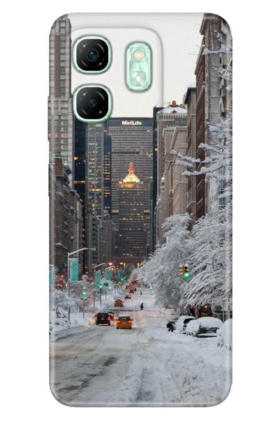 senada Infinix Hot 50I - Smart 9 Case Patterned Tpu Silicone Printed Winter N...